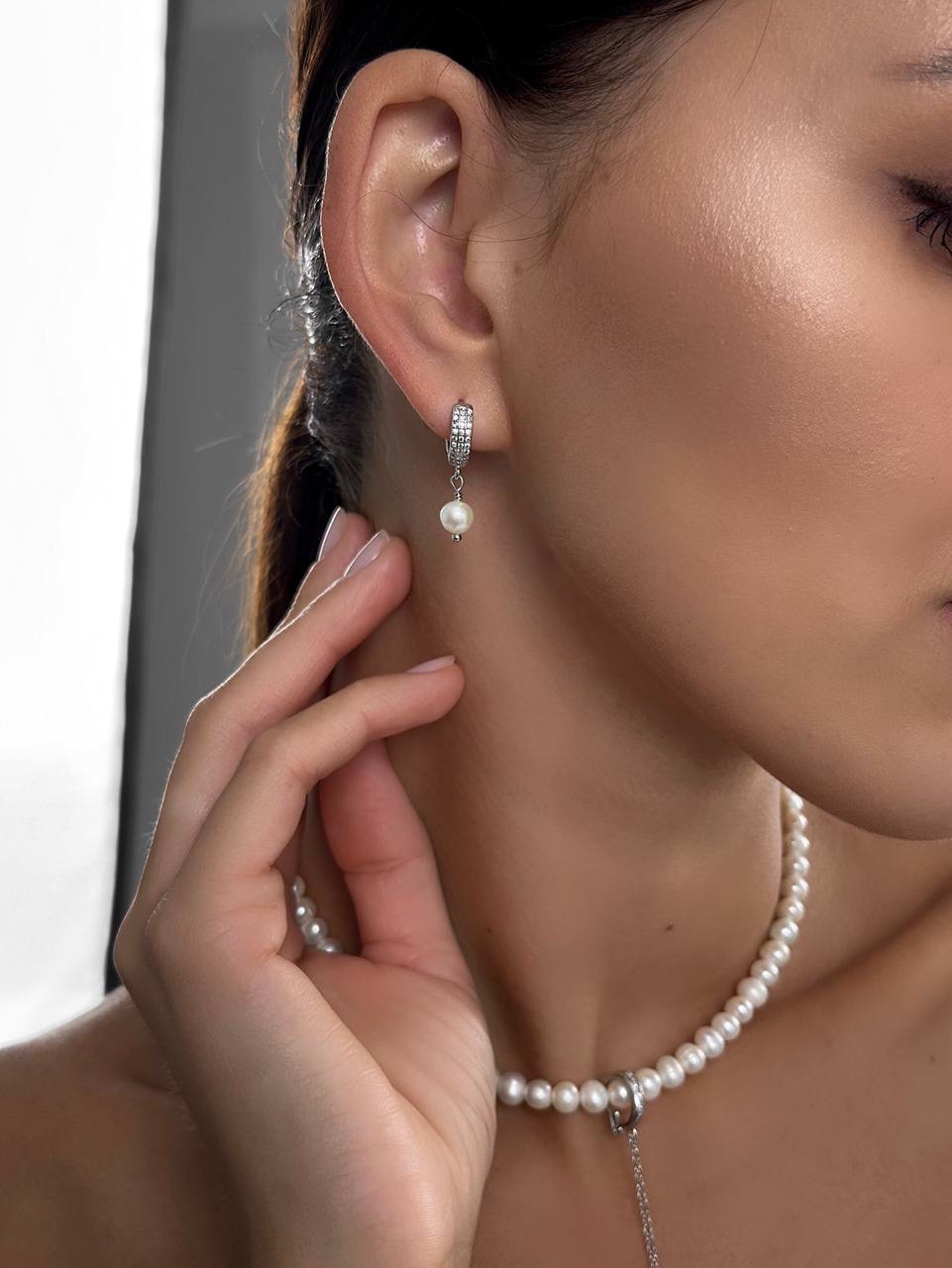 Сережки Eloise (срібний колір) - Зображення 2