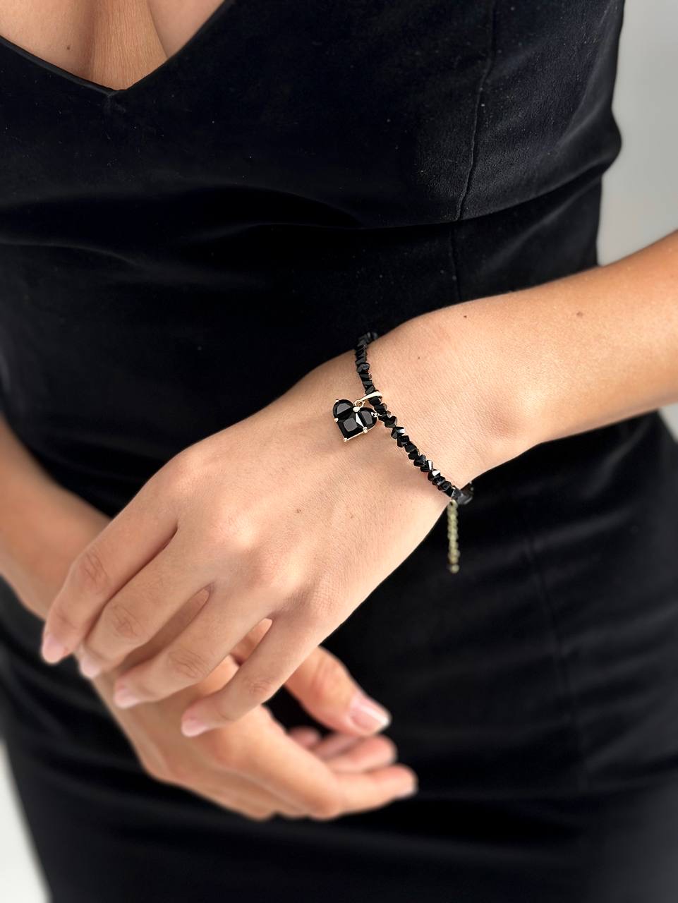 Браслет Black Crystal (золотий колір )