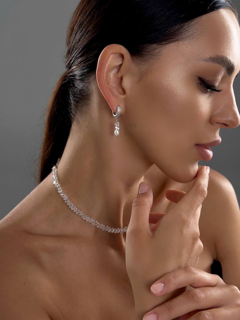 Сережки Sahara (срібний колір) - Зображення 2