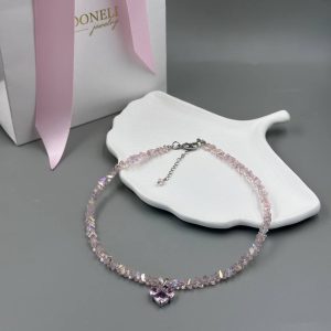 Кольє Pink Sugar (срібний колір)