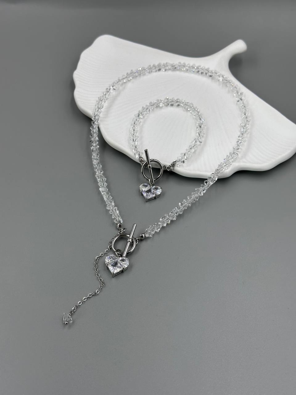 Браслет Біла Орхідея (срібний колір) - Зображення 4