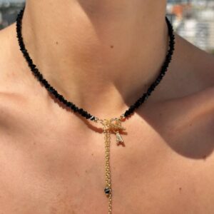 Кольє Crystal Letter Black