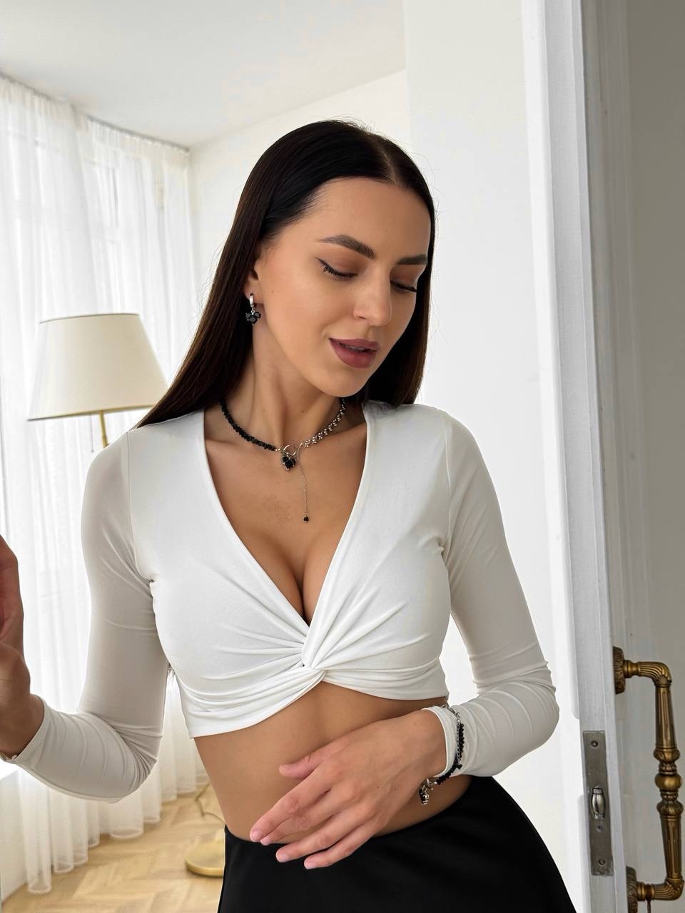 Кольє Vanessa Black (срібний колір) - Зображення 5